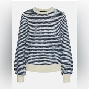 pieces  Navy and White Striped Sweater small